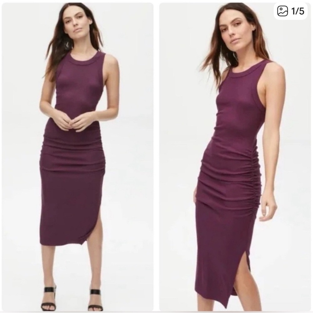 Michael Stars Plum Sleeveless Midi Dress